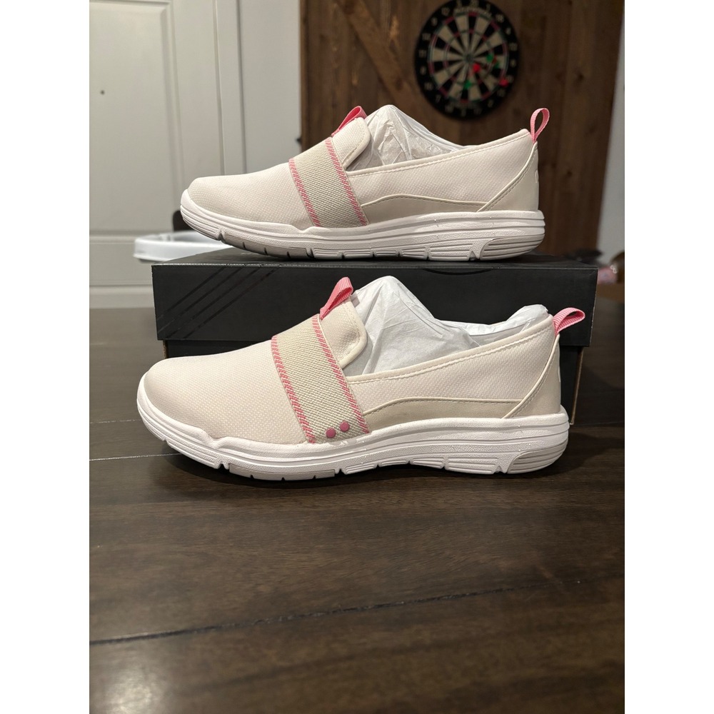 Ryka Amelia 2 Womens Slip On Walking Shoes Snowline Taupe Pink J7991F1250 Size 6
